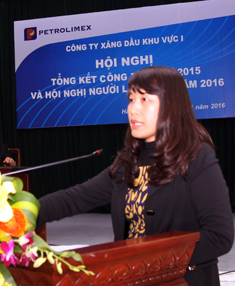 P.Trưởng Phòng KTTC Công ty Trần Thu Hiền, Trưởng Ban thanh tra nhân dân, báo cáo kết quả hoạt động của BTTND