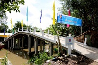 Rural bridge inauguration in Ta Keo Vam hamlet, Phi Thong commune, Rach Gia City