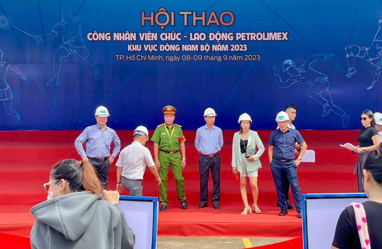 Lãnh đạo Petrolimex Sài Gòn kiểm tra công tác chuẩn bị Hội thao CNVC-LĐ Petrolimex khu vực Đông Nam Bộ 2023