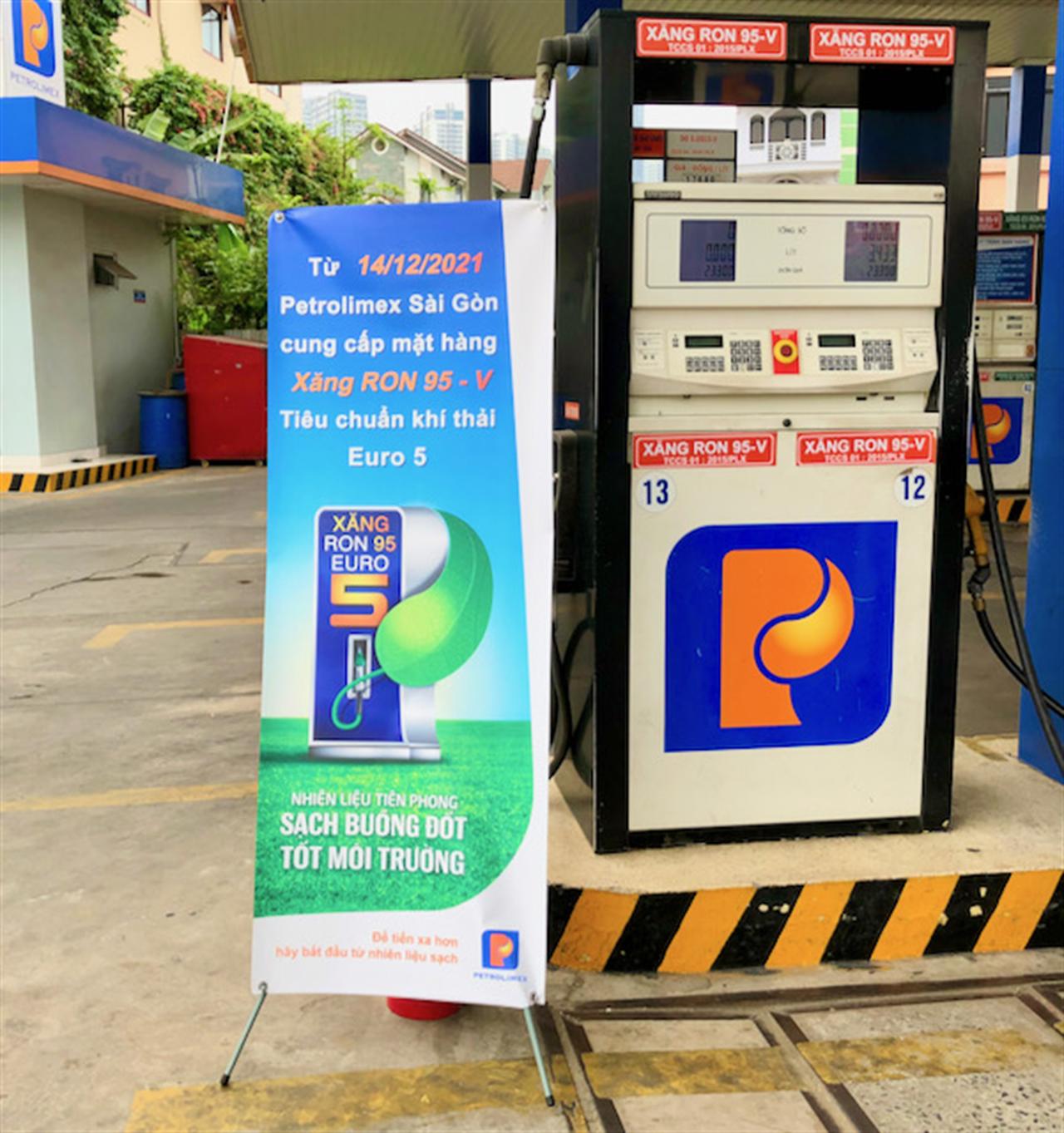100% Cửa hàng xăng dầu Petrolimex Sài Gòn đã kinh doanh Xăng RON 95 khí thải Euro 5