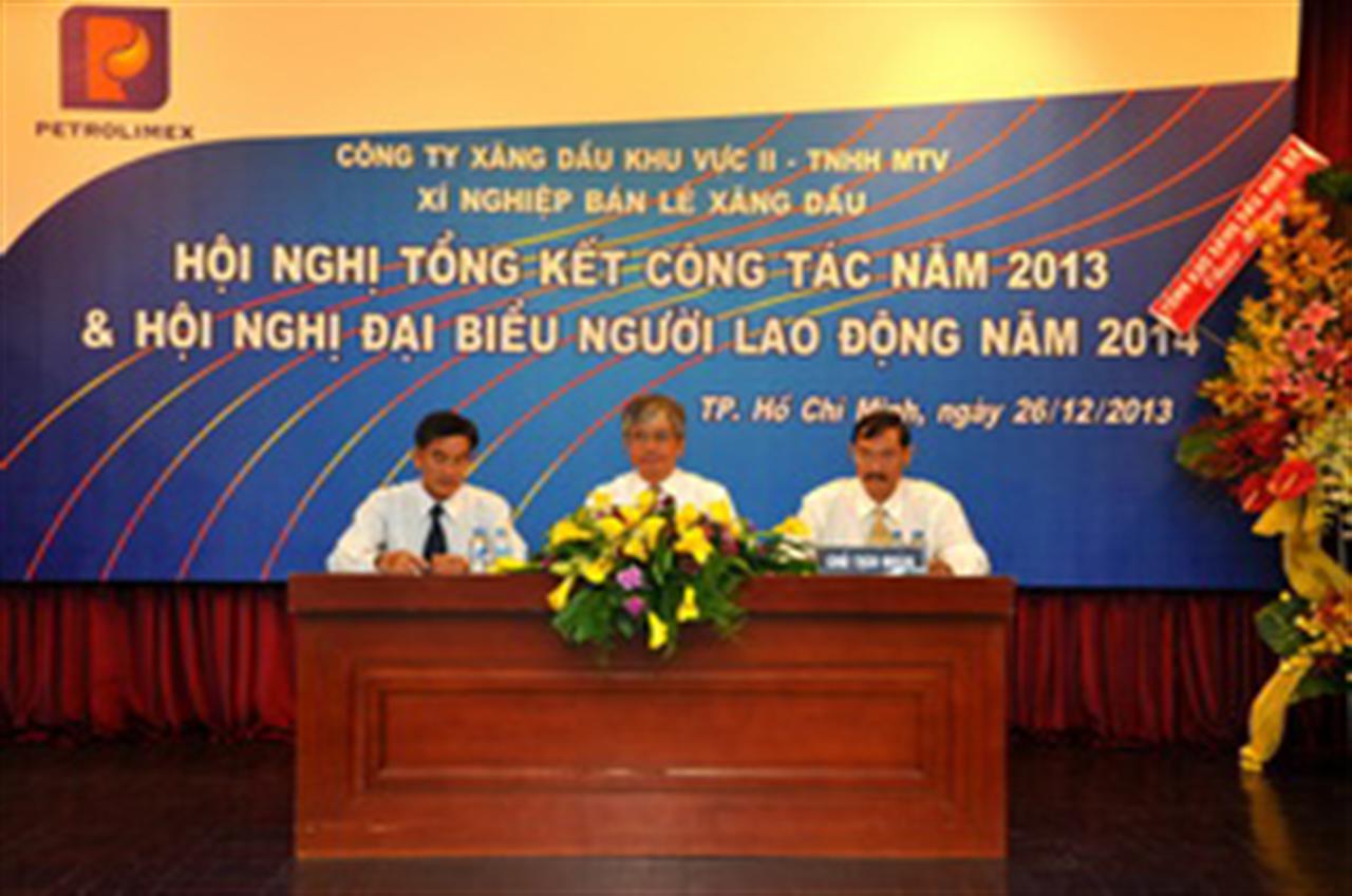Xí nghiệp Bán lẻ Xăng dầu tổng kết công tác năm 2013 và hội nghị đại biểu người lao động năm 2014