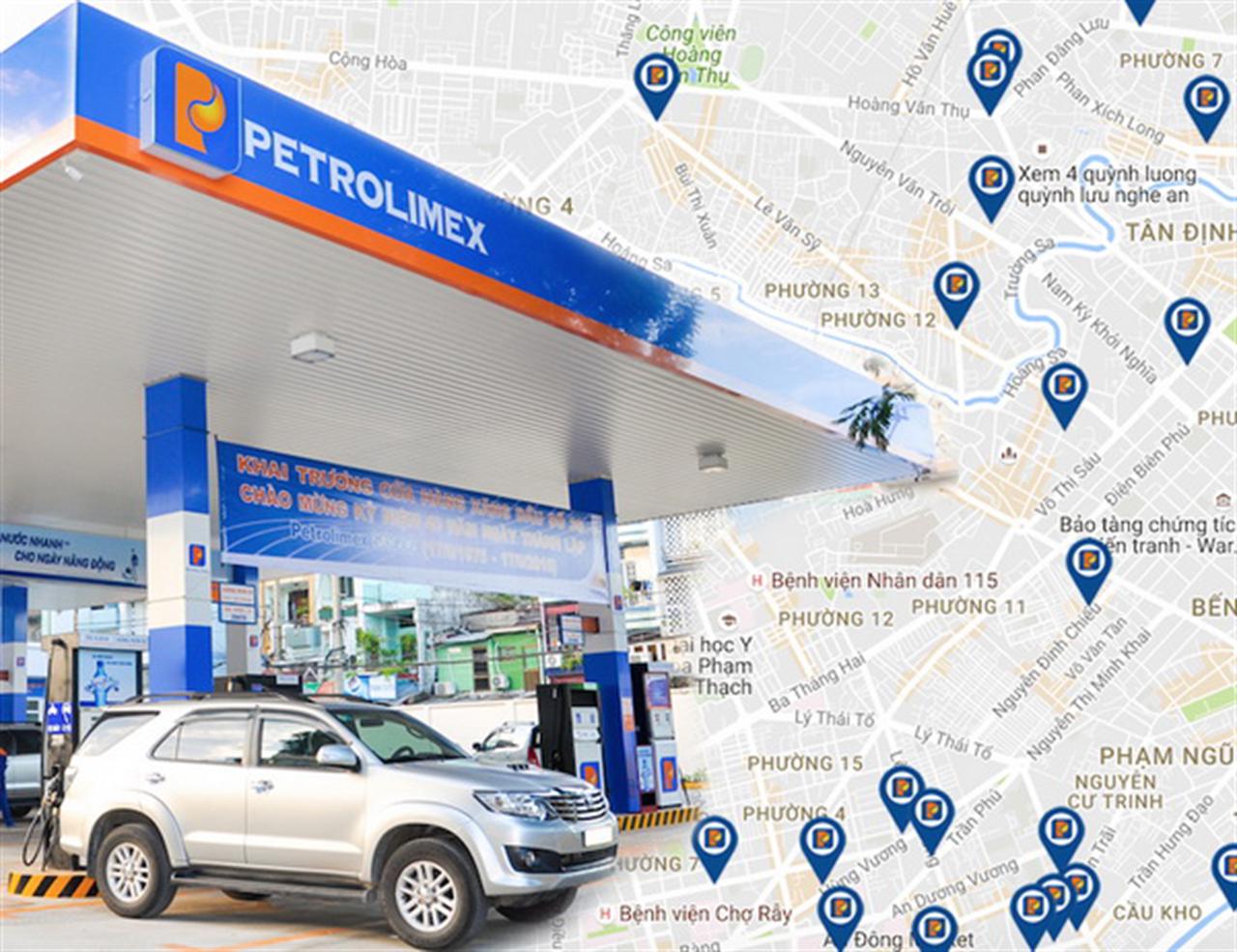 “Không lo hết xăng” với ứng dụng tìm kiếm CHXD Petrolimex