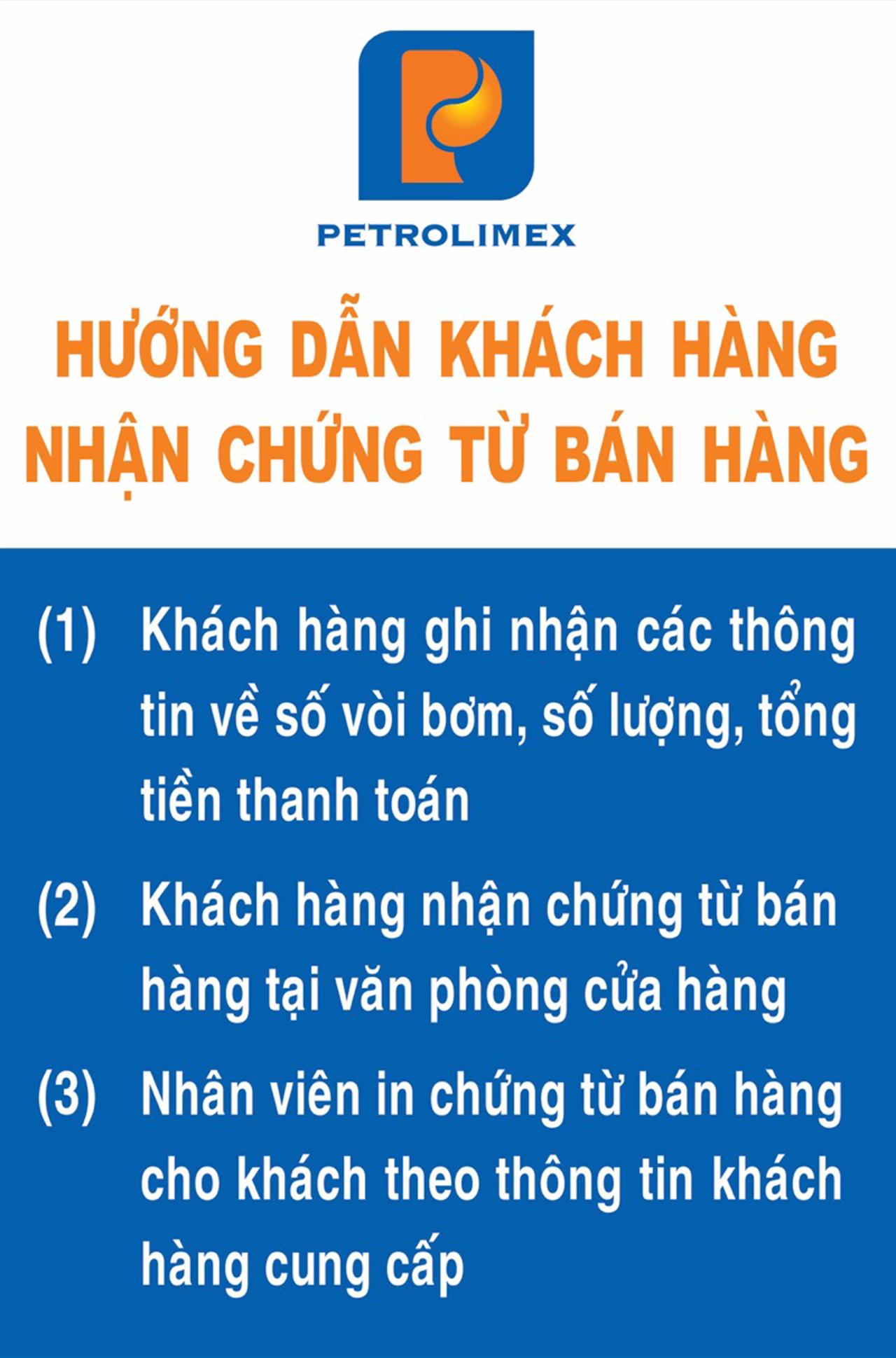 CHXD Petrolimex in chứng từ bán hàng từ 01/7