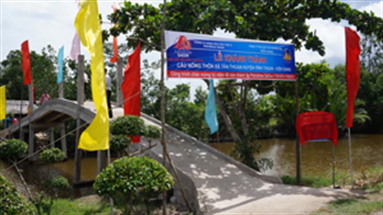 Khánh thành phòng học và cầu nông thôn do Petrolimex tài trợ tại Kiên Giang