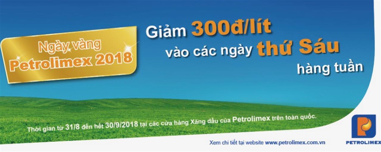 Ngày Vàng Petrolimex 2018, giảm giá 300 đồng mỗi lít xăng dầu
