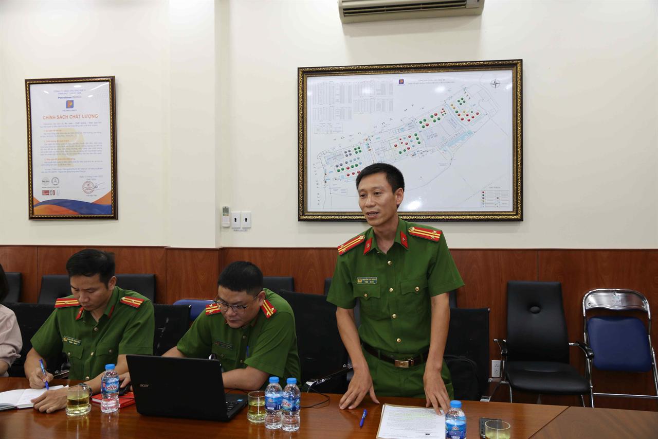 Cục C05 - Bộ Công an làm việc với Petrolimex Sài Gòn về công tác bảo vệ môi trường