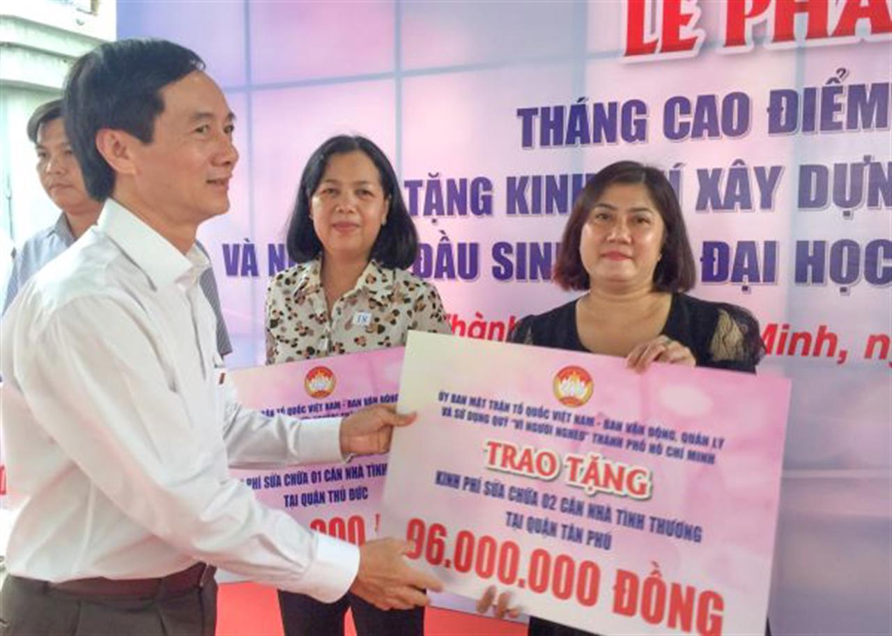 Petrolimex Sài Gòn trao 100 triệu đồng tặng Quỹ “Vì người nghèo” TP. HCM
