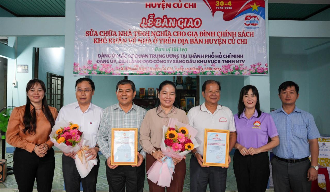 Petrolimex Sài Gòn chung tay sửa chữa 04 căn nhà cho các hộ chính sách tại Củ Chi