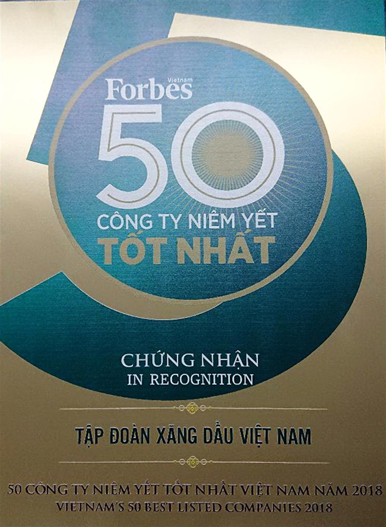 Forbes vinh danh PLX là Quán quân doanh thu