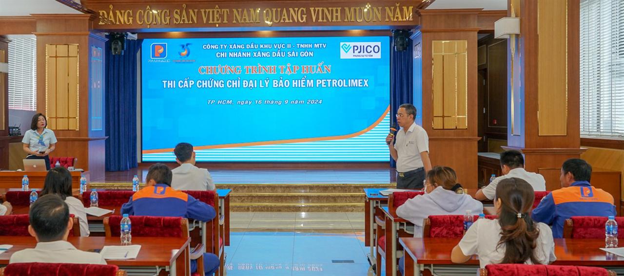 Chi nhánh Xăng dầu Sài Gòn: tổ chức tập huấn dự thi cấp chứng chỉ đại lý bảo hiểm cho CBNV