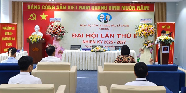 Đại hội Chi bộ trực thuộc Đảng bộ Công ty Xăng dầu Tây Ninh lần thứ II, nhiệm kỳ 2025-2027