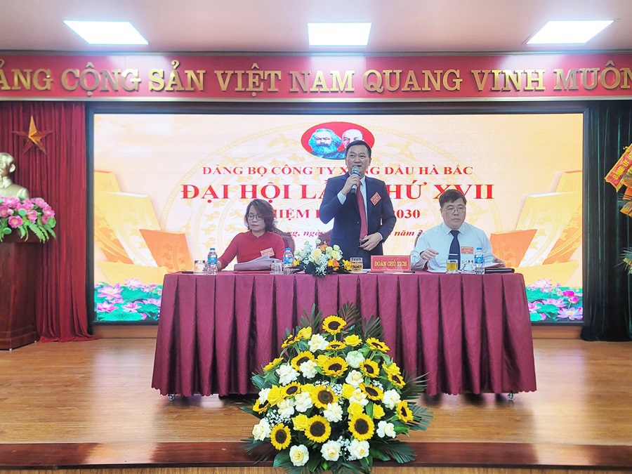 Đại hội Đảng bộ Công ty Xăng dầu Hà Bắc lần thứ XVII, nhiệm kỳ 2025-2030 thành công rực rỡ