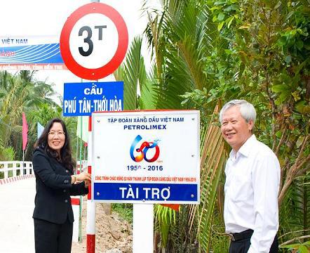 Khánh thành & gắn biển 60 năm Petrolimex cầu Phú Tân – Thới Hòa