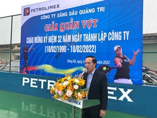 Giải quần vợt chào mừng kỷ niệm 32 năm thành lập Công ty Xăng dầu Quảng Trị