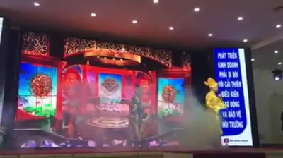 Hoạt cảnh "Ngọc Hoàng kiểm tra An toàn vệ sinh lao động”