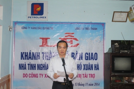 Petrolimex Quảng Trị khánh thành nhà tình nghĩa trao tặng ông Hồ Xuân Hà