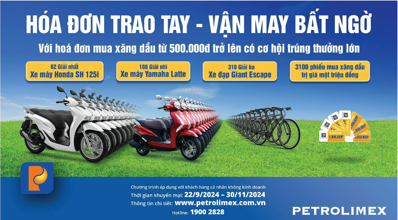 Petrolimex tri ân khách hàng với chương trình “Hóa đơn trao tay - Vận may bất ngờ”