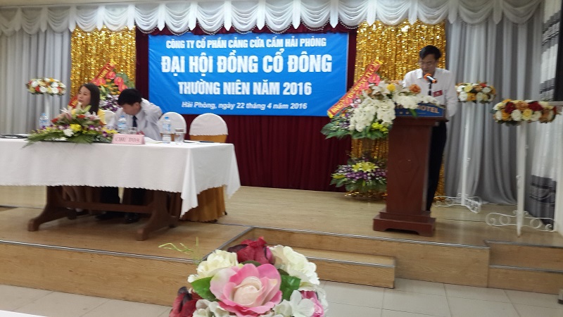 Cty Cổ phần Cảng Cửa Cấm hải Phòng tổ chức  thành công ĐHĐCĐ 2016
