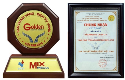 Dầu nhờn Petrolimex nhận giải thưởng “Sản phẩm vàng - Dịch vụ vàng Việt Nam 2016”