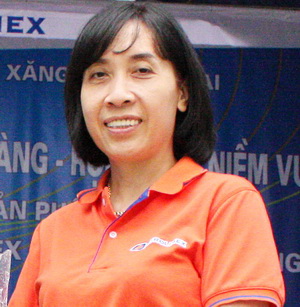 Chị Hà năng động