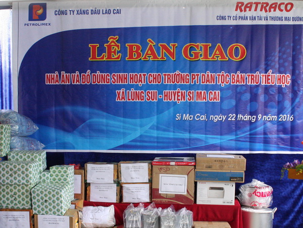 Bàn giao công trình nhà ăn tặng Trường tiểu học PTDT bán trú xã Lùng Sui - SiMaCai