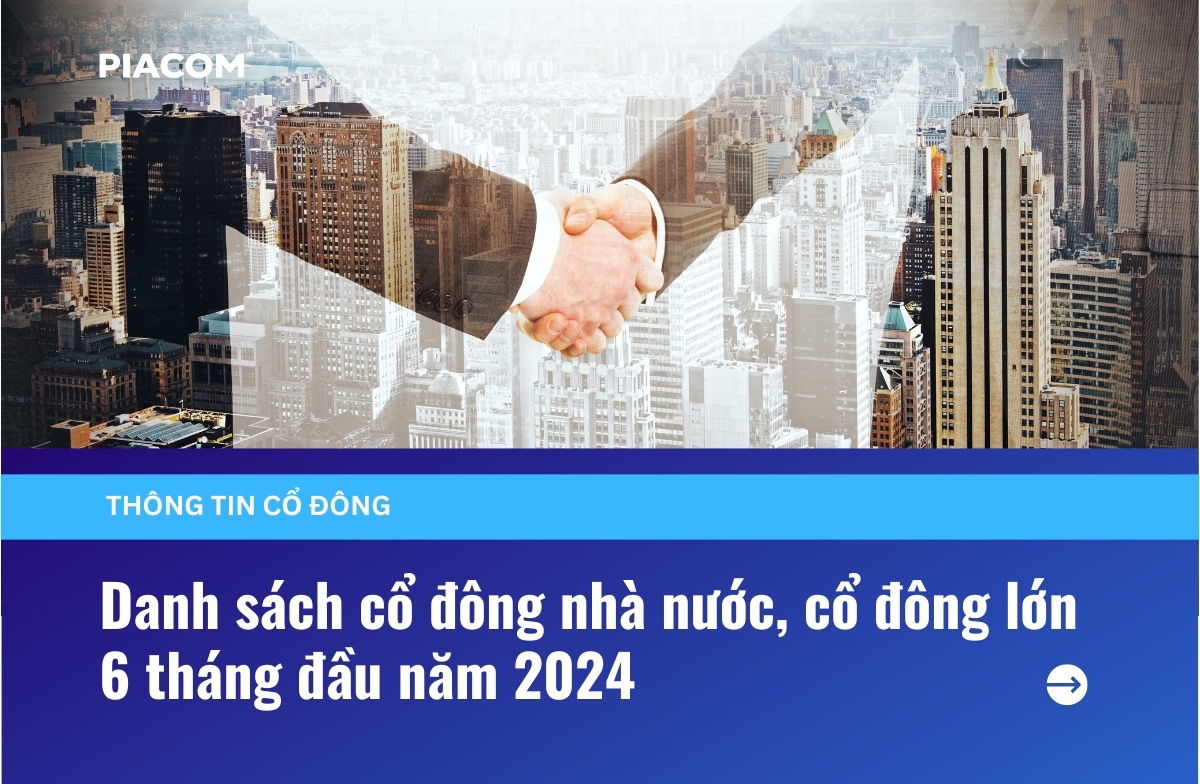 Danh sách cổ đông nhà nước, cổ đông lớn 6 tháng đầu năm 2024