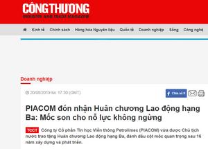 PIACOM đón nhận Huân chương Lao động hạng Ba: Mốc son cho nỗ lực không ngừng