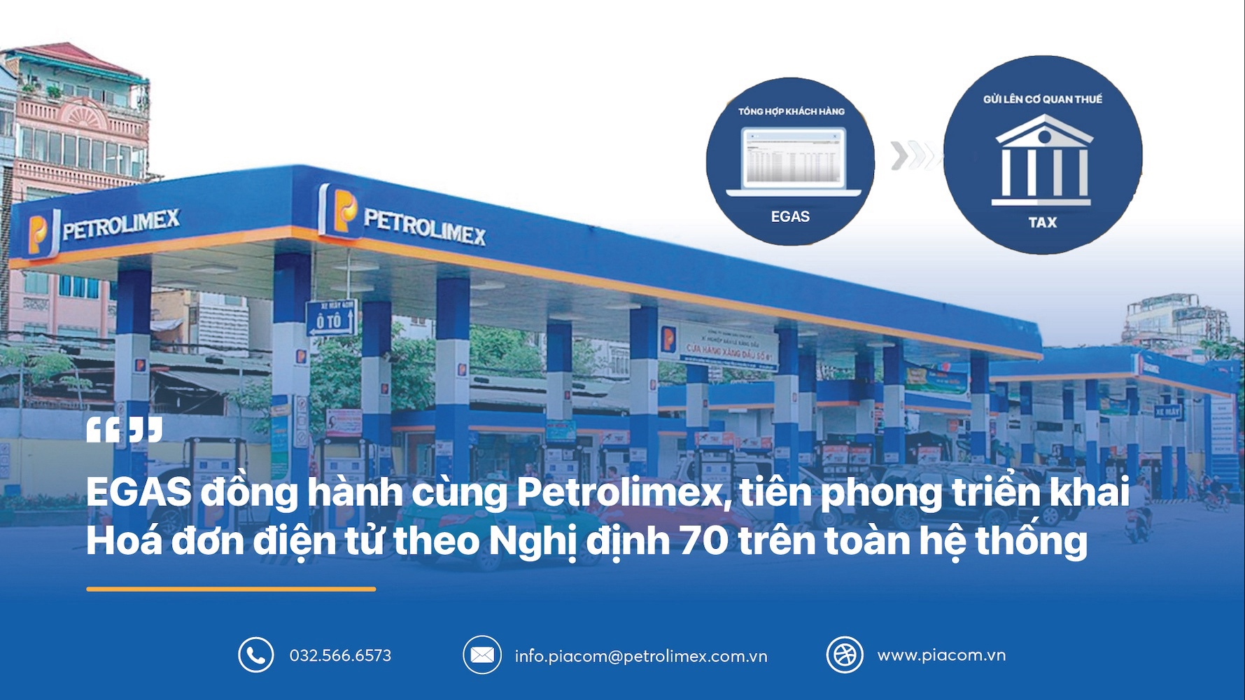 EGAS đồng hành cùng Petrolimex, tiên phong triển khai Hoá đơn điện tử theo Nghị định 70 trên toàn hệ thống