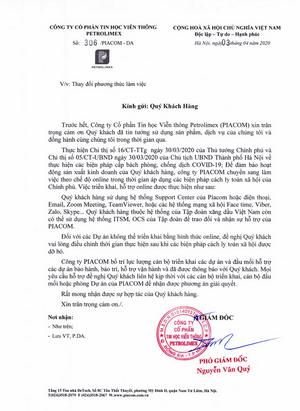 PIACOM thay đổi phương thức làm việc trong mùa Dịch