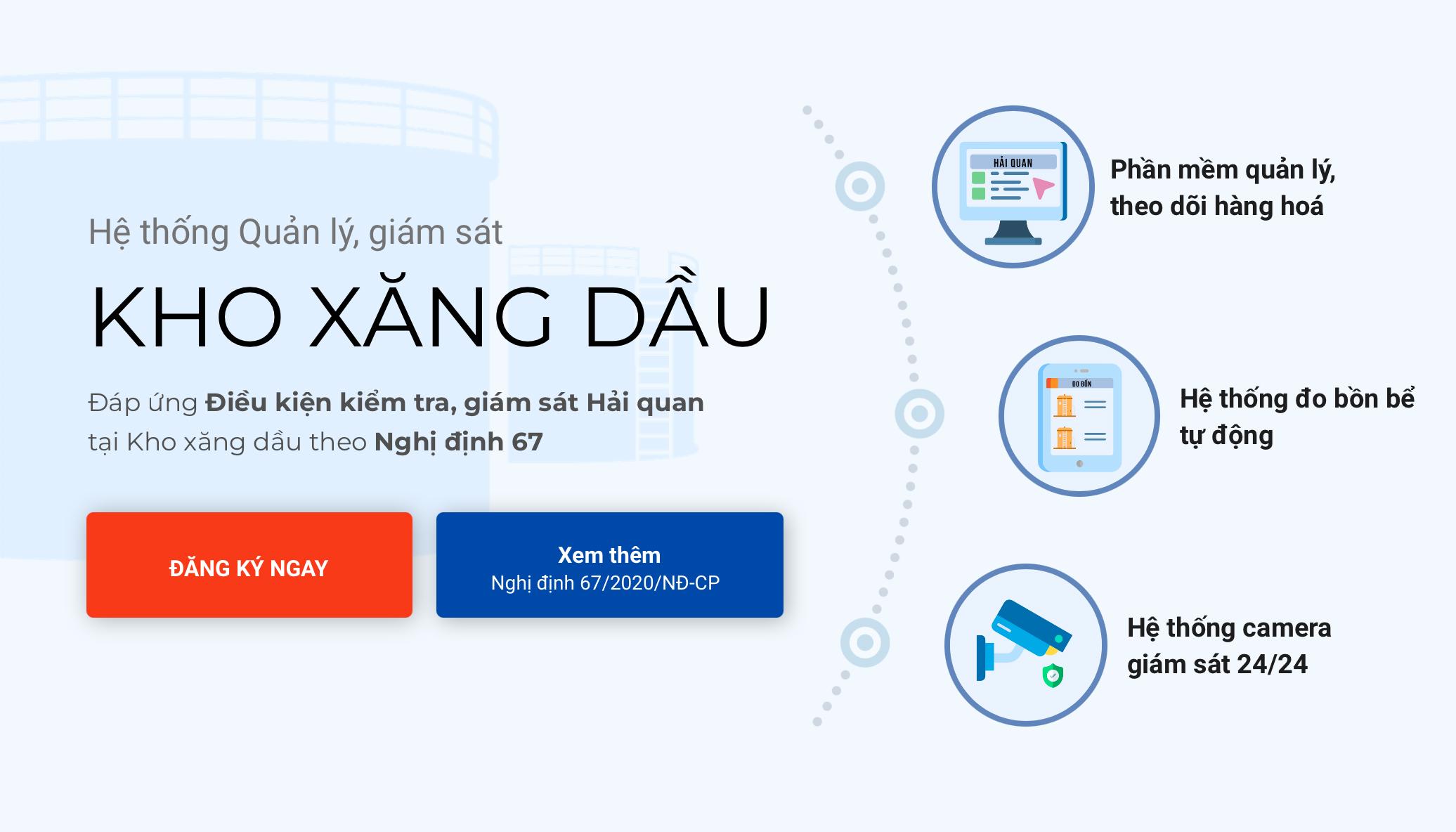 PIACOM giới thiệu hệ thống Quản lý, giám sát bồn bể kho xăng dầu đáp ứng điều kiện kiểm tra Hải quan theo NĐ67/2020/NĐ-CP
