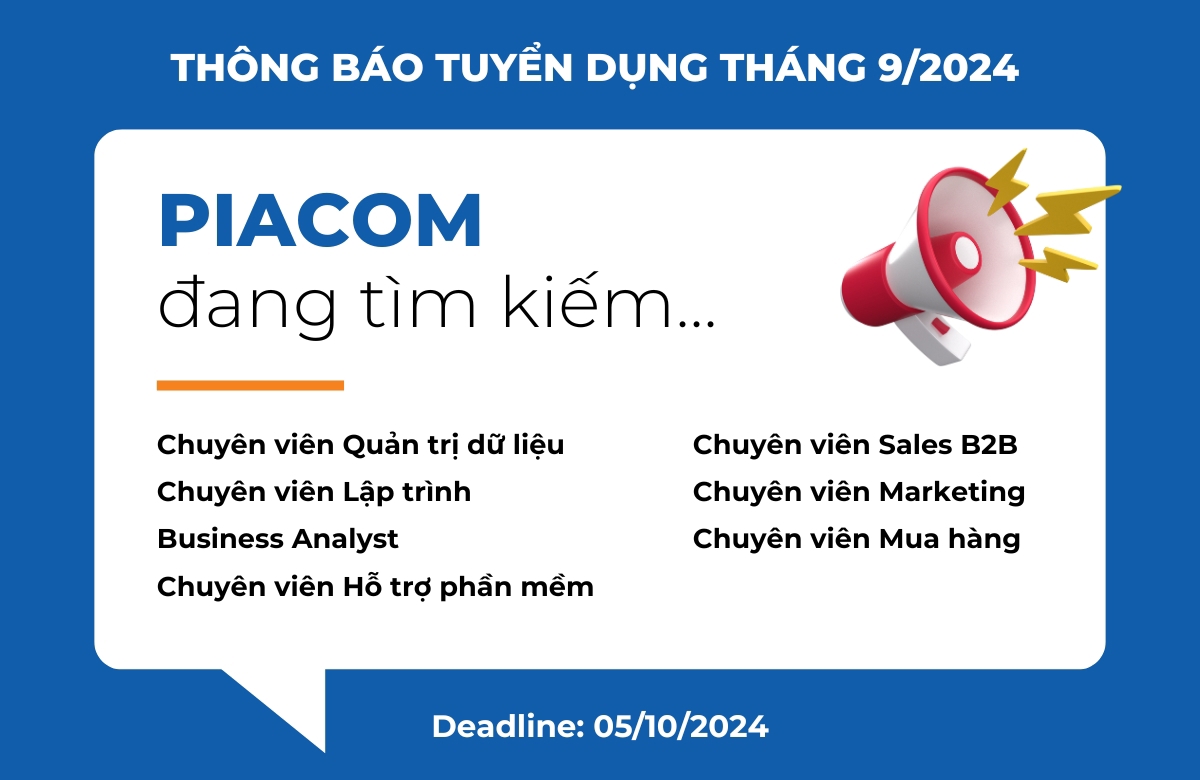 Thông báo tuyển dụng tháng 9 năm 2024