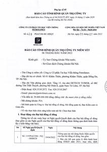 Báo cáo tình hình quản trị công ty 06 tháng đầu năm 2022