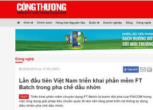 Lần đầu tiên Việt Nam triển khai phần mềm FT Batch trong pha chế dầu nhờn