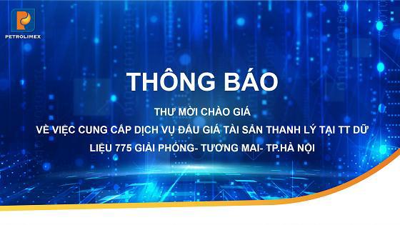 Thư mời Báo giá về việc cung cấp dịch vụ đấu giá thanh lý Tài sản