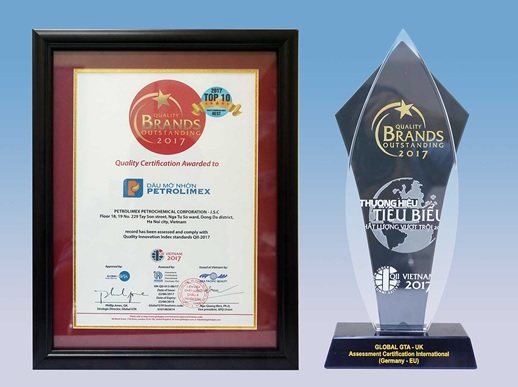 PLC được chứng nhận “Thương hiệu tiêu biểu, chất lượng vượt trội năm 2017”