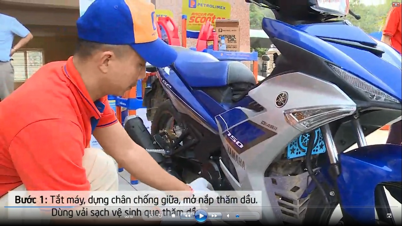 Quy trình thay dầu cho xe máy số 4 thì