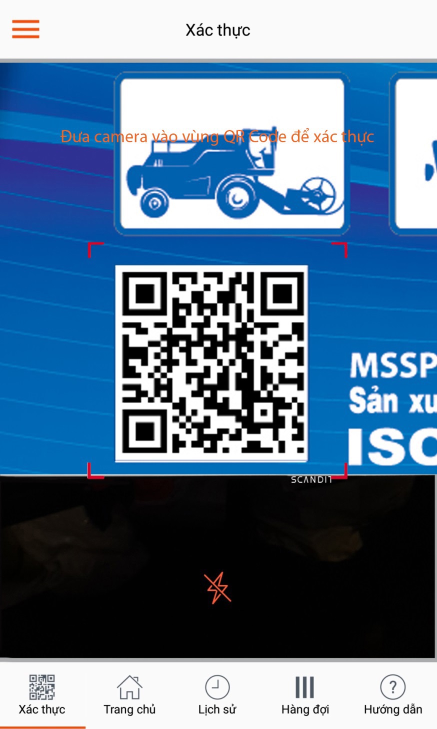 Khi sử dụng ứng dụng CheckVN quét lên mã QR1 thì hệ thống cung cấp những thông tin gì?