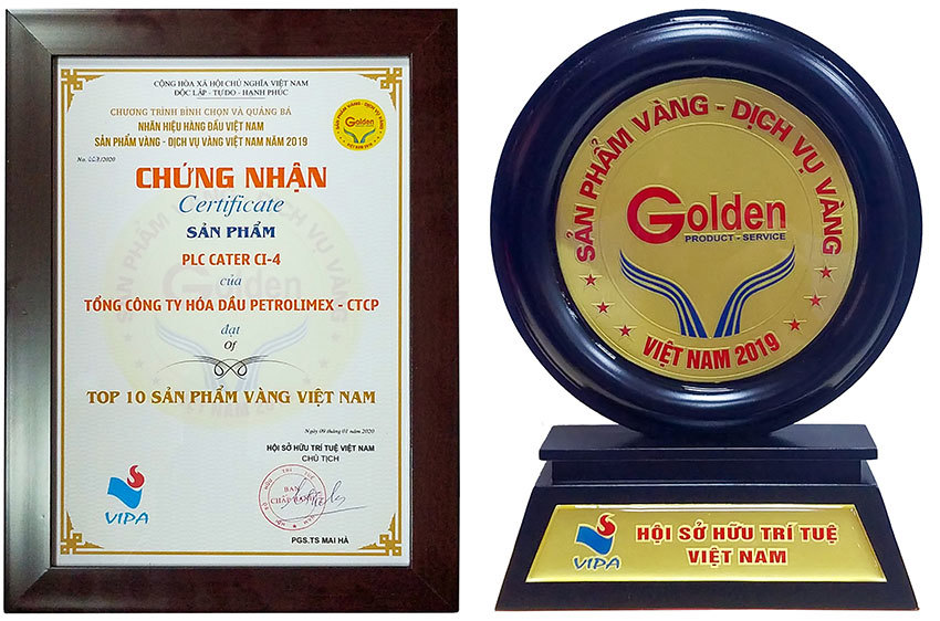 Dầu nhờn Petrolimex nhận giải thưởng “Top 10 Sản phẩm vàng, Dịch vụ vàng Việt Nam 2019”