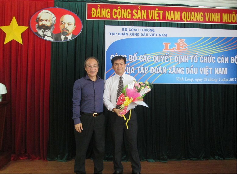 Ông Lê Phú Quới đảm nhiệm chức vụ Chủ tịch kiêm Giám đốc Petrolimex Vĩnh Long từ ngày 01.7.2017
