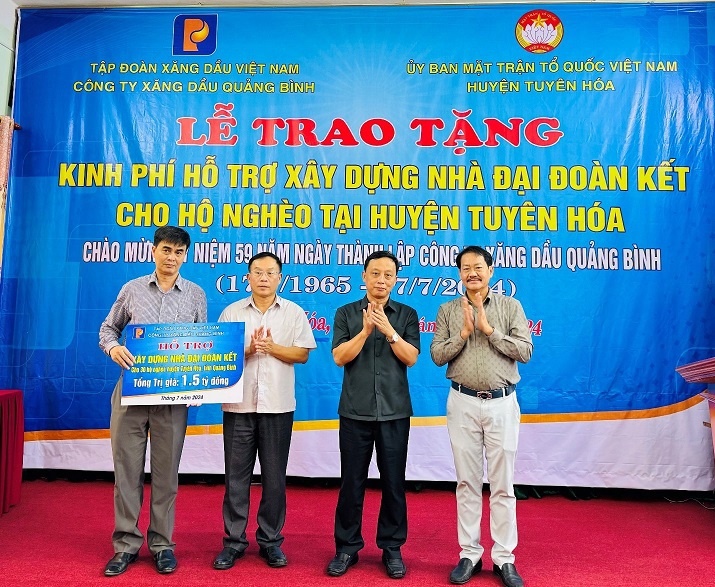 Hoạt động an sinh xã hội nhân kỷ niệm 59 năm ngày thành lập Petrolimex Quảng Bình (17/7/1965 - 17/7/2024)