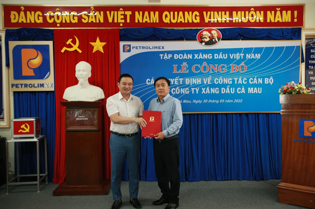 Ông Diệp Lâm Duy Phương đảm nhiệm chức vụ Chủ tịch kiêm Giám đốc Petrolimex Cà Mau kể từ ngày 01.06.2022
