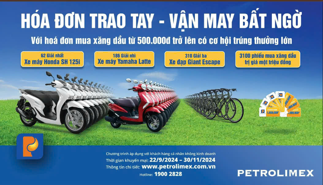 Thông báo kết quả quay số xác định trúng thưởng chương trình khuyến mại "Hóa đơn trao tay - Vận may bất ngờ"