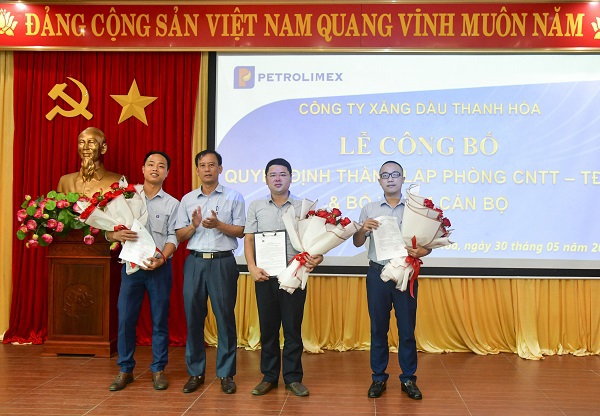 Petrolimex Thanh Hóa công bố quyết định thành lập Phòng CNTT - TĐH