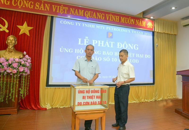 Petrolimex Thanh Hoá chung tay ủng hộ đồng bào bị thiệt hại do cơn bão số 10