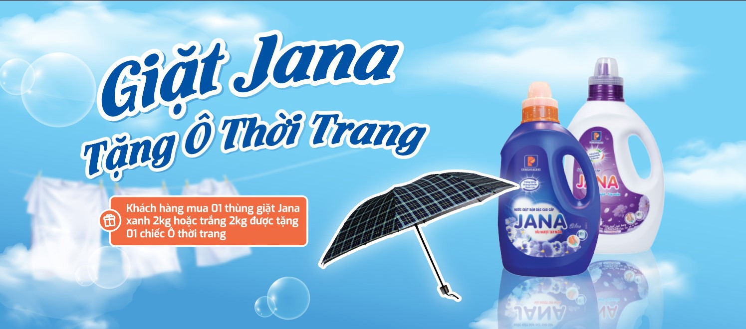 Giặt JANA tặng Ô thời trang