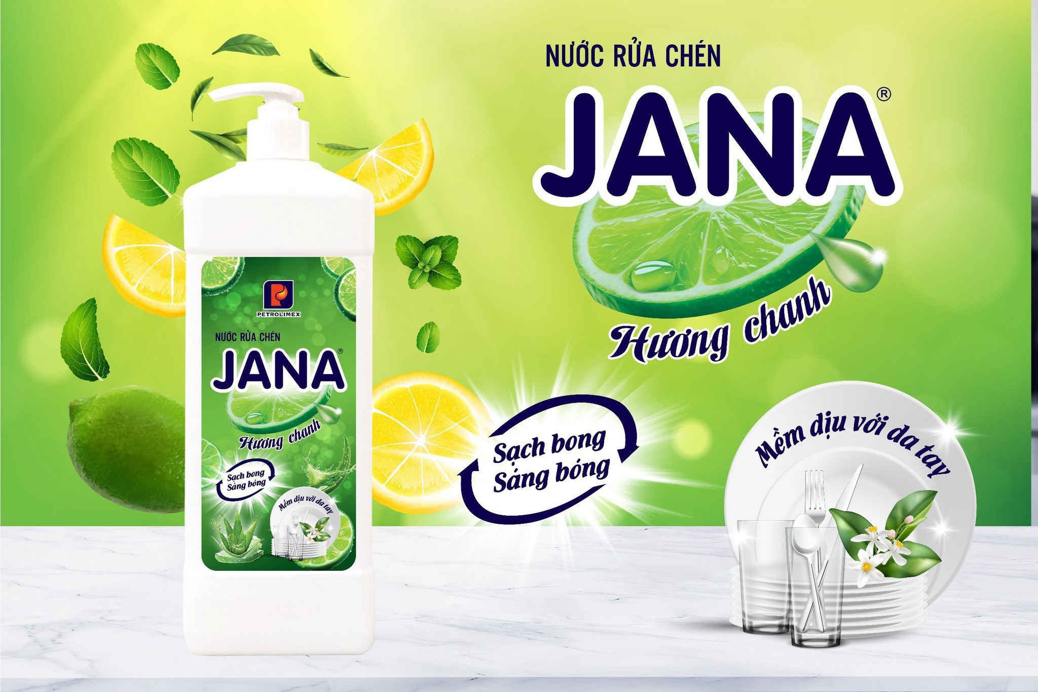 RA MẮT SẢN PHẨM MỚI NƯỚC RỬA CHÉN JANA HƯƠNG CHANH