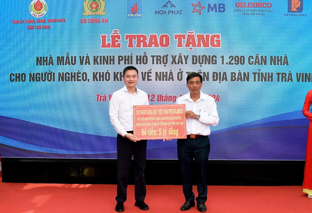 Petrolimex hỗ trợ 5 tỷ đồng xây nhà cho người nghèo, khó khăn về nhà ở tại tỉnh Trà Vinh