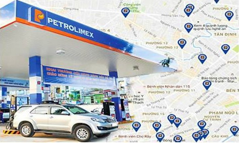 CHXD Petrolimex trên Google map