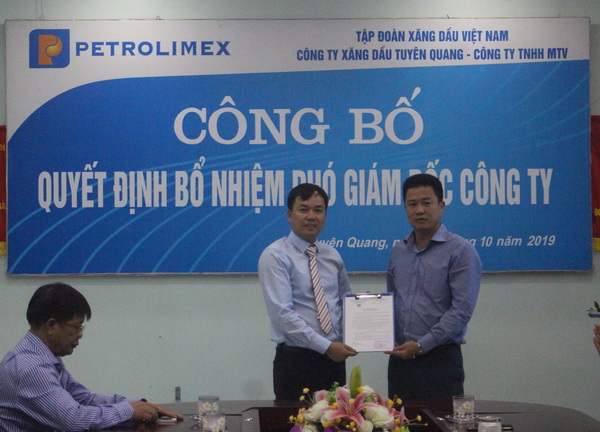 Petrolimex Tuyên Quang bổ nhiệm Phó giám đốc Công ty