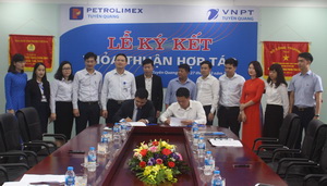 Petrolimex Tuyên Quang và VNPT Tuyên Quang ký thỏa thuận hợp tác